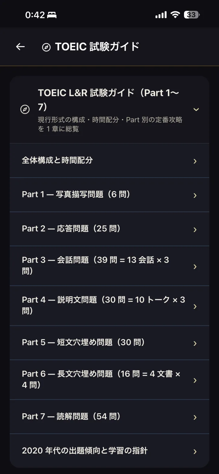 TOEIC 試験ガイド