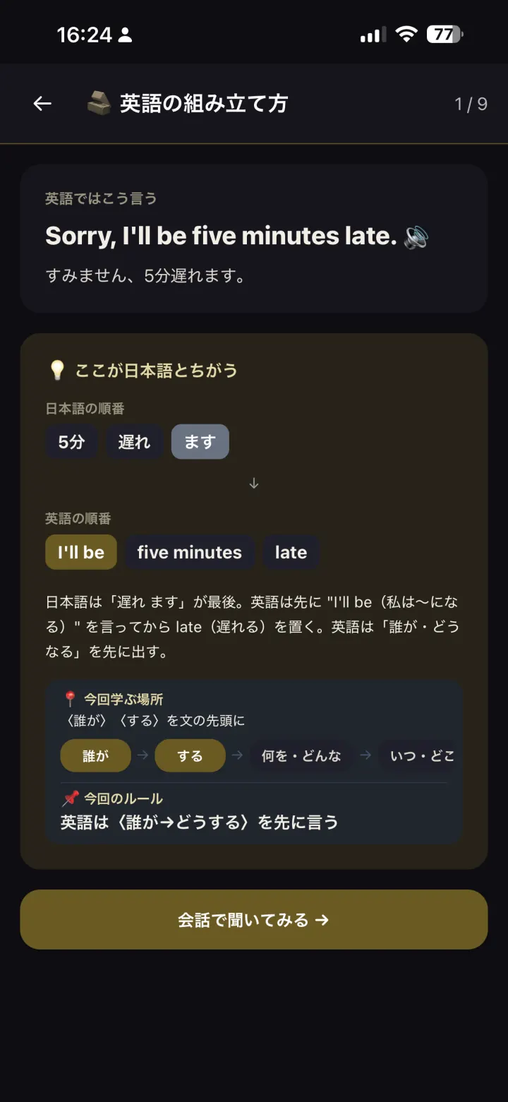 英語の組み立て方